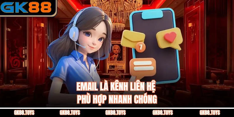 Email là kênh liên hệ phù hợp nhanh chóng