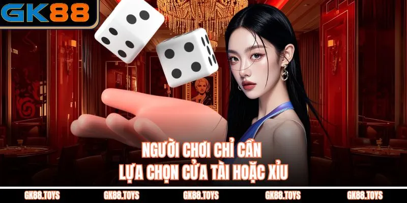 Người chơi chỉ cần lựa chọn cửa Tài hoặc Xỉu
